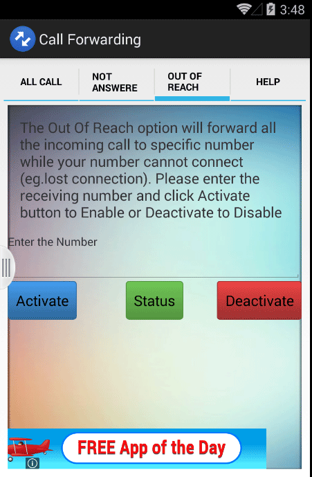 call forwarding for android out of reach
